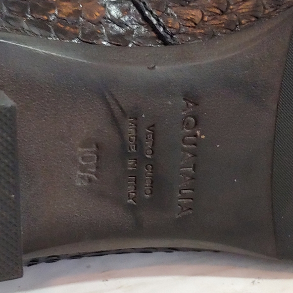 Aquatalia Black Snakeskin Ankle Boots - Picture 12 of 12